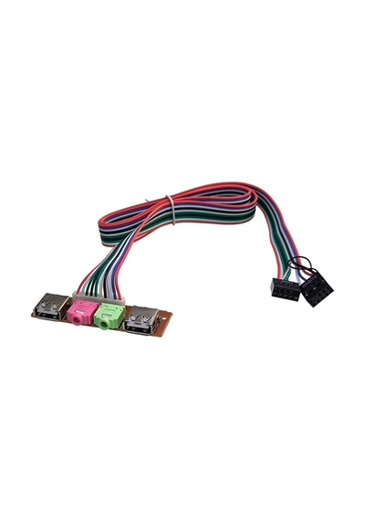 Bilgisayar Kasası Ön Panel İçin Usb 2.0 Kulaklık Mikrofon Uzatıcı Kablo 65cm