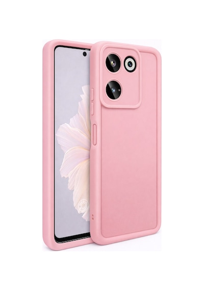 Tecno Camon20-4g/camon20pro-4g Uyumlu Kamera Çıkıntılı Mat Silikon Telefon Kılıfı Pembe