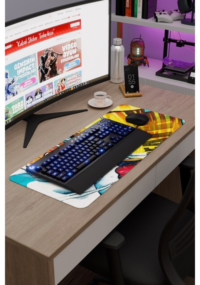 One Punch Man Kaymaz Dikişli Kauçuk Oyuncu Mousepad V2 - 70x30 Xl Gaming Mouse Pad Fare Altlığı