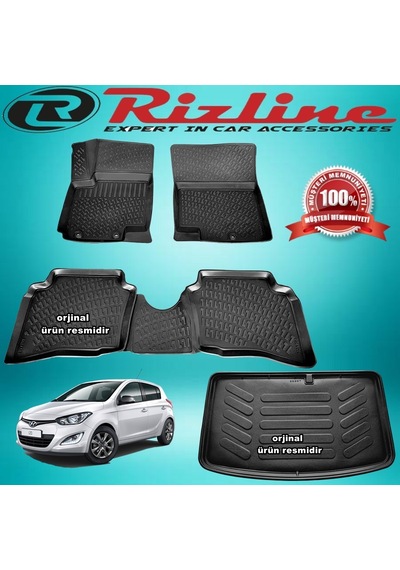 Hyundai I20 3D Paspas + Bagaj Havuz Siyah 2008-2014 Arası Rizline N11.23542