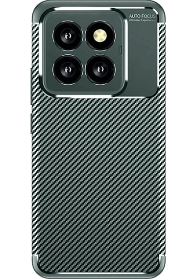 Xiaomi Mi 14t Pro Kılıf Auto Focus Karbon Kapak Koyu Yeşil