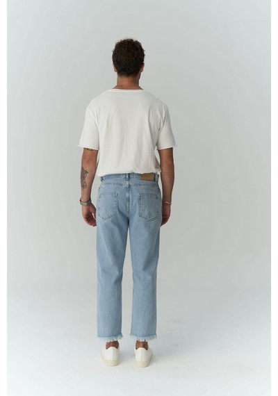 Mai Collection Mai Studios Co. Fergusan Kemer Detay Mavi Erkek Jean Pantolon Mavi