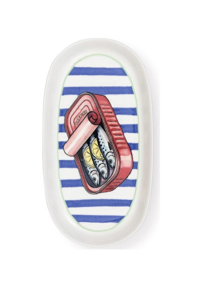 The Mia Palma Oval Servis Tabağı 2li 29 Cm Çok Renkli