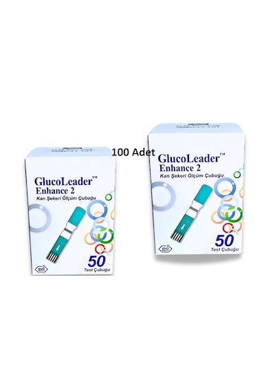 2 Kutu Toplamda 100 Adet Glucoleader Ölçüm Stribi