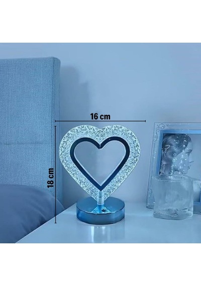 Şeklinde Kristal Led Masa Lambası Dokunmatik, 3 Renk Işık Modlu, Şarjlı Mini Dekoratif Gece Lambası Beyaz