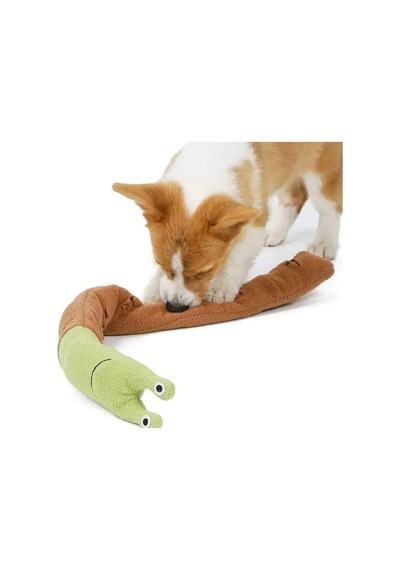 Salyangoz Peluş Köpek Sesli Oyuncağı Ödül Mama Saklama Ve Çiğneme Oyuncağı 1 Adet
