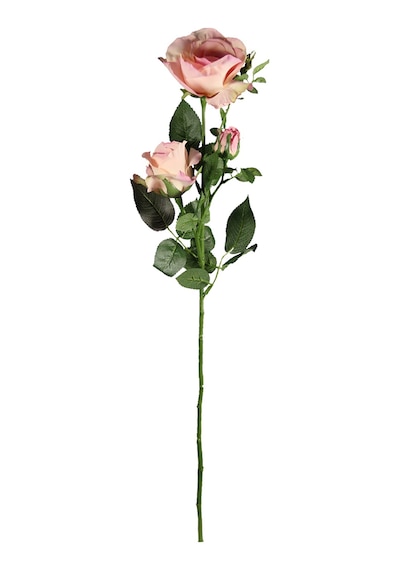 Yapay 3'lü Açmış Gül Dalı Açık Pembe 69 Cm Açık Pembe