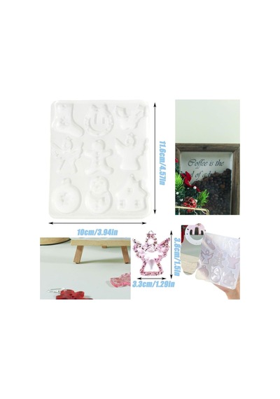 Silikon Kalıp Yılbaşı Noel Çanı Geğik Kardan Adam Kalıbı 9 Lu Reçine Kalıp Diğer