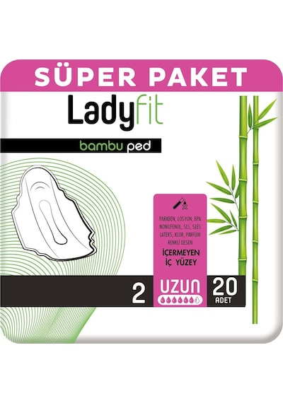 Ladyfit Bambu Hijyenik Ped Uzun 20'li