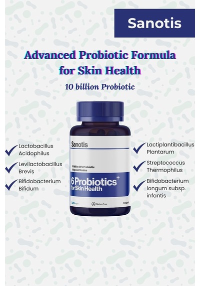 6 Type Probiotics For Skin Health Cilt Sağlığı Için Probiyotik 30 Kapsül