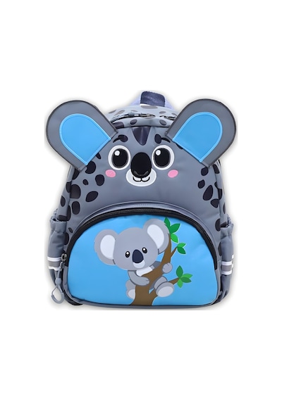 Kız/erkek Çocuk Anaokulu Sırt Çantası Sevimli Koala Figürlü Gri Mavi Desenli