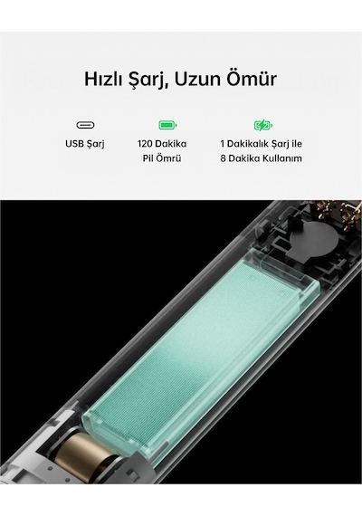 Laifen T1 Pro Tıraş Makinesi ve Sakal Düzeltici Koyu Gri