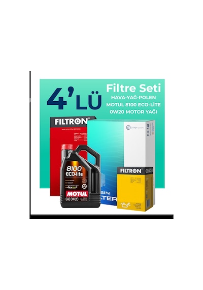 Filtron Toyota C-Hr 1.8 Hybrid Filtre Bakım Seti Motul Motor Yağlı (2018-2022) 4 Lü
