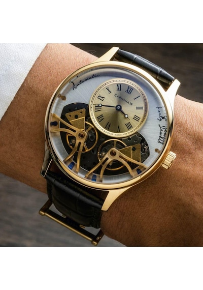 Faraday Double Barrel Es-8179-07 Otomatik Erkek Kol Saati Altın