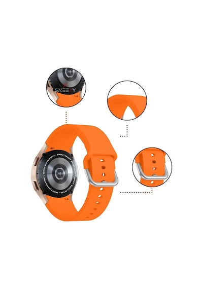 Samsung Galaxy Watch 6 40 43 44 47mm Uyumlu  Tasarım Kavisli Purelux Silikon Kordon