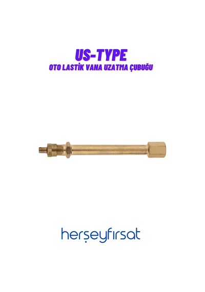 Us-Type Oto Lastik Vana Uzatma Çubuğu-Pirinç-10.8 Cm