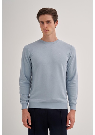 Cazador 56100 Erkek Bisiklet Yaka Sweatshirt Bulut