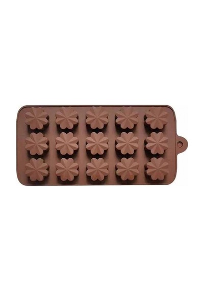 Epinox Epx Sck65 Çiçek Şekilli Silikon Çikolata Kalıbı Kahverengi