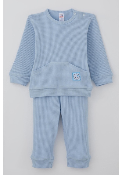Breeze Erkek Bebek Pijama Takımı Omuzdan Patlı Kanguru Cepli Gülenyüz Armalı 4 Ay-1 Yaş, Açık Mavi Açık Mavi Breeze Erkek Bebek Pijama Takımı Omuzdan Patlı Kanguru Cepli Gülenyüz Armalı 4 Ay-1 Yaş, Açık Mavi Açık Mavi