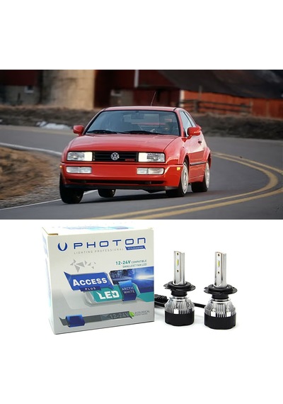 Vw Corrado Uzun+kısa Far Ampulü H4 Access Yeni Seri Beyaz 1988-1995