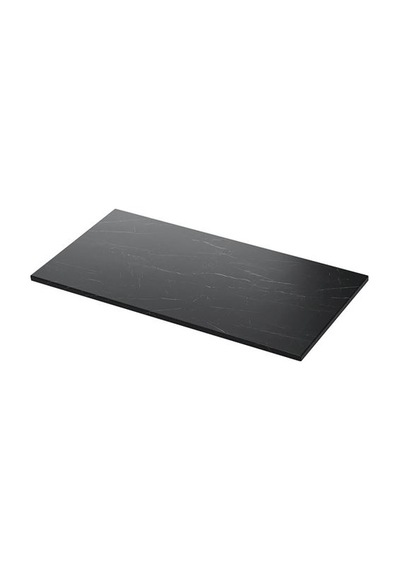 Ikea Tolken Banyo Tezgahı, Siyah Mermer Görünüm, 102x49 Cm