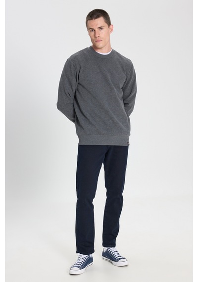 Wrangler Regular Fit Normal Kesim Bisiklet Yaka Antrasit Sweatshirt W242593003 Antrasit