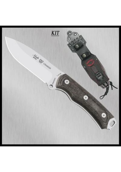 Nieto 140-Mk Chaman Mikarta Kit Kamp Bıçak Kahverengi