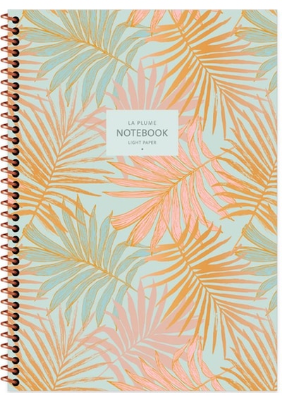 A6 Çizgili Defter La Plume Leaves Turuncu