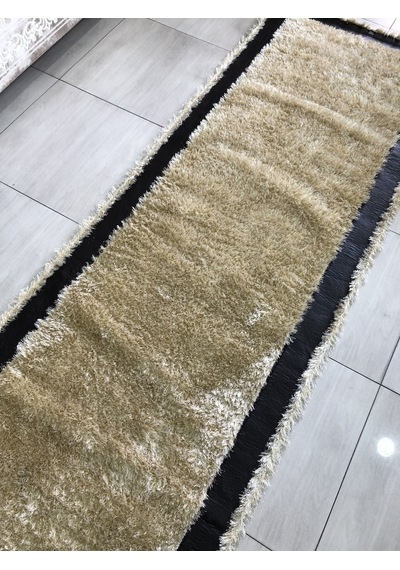 Saray Halı Simli Deri 100X300 Sarı Derili Simli Yolluk 3 Metre !