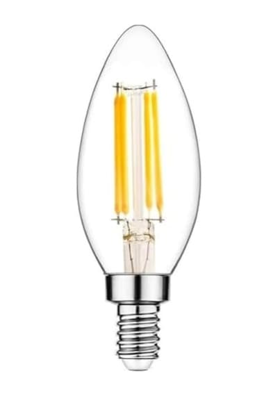 Amberled 10 Adet Buji Ampul 4w Şeffaf Filament Rustik Led Ampul E14 Duy, 3200k Günışığı Işık - Cata - Avize Ampulü