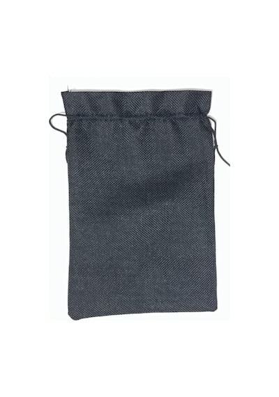 2 Adet Siyah Hasır Kese Çanta Torba Hediyelik Kese Keten 26x17,5 Cm