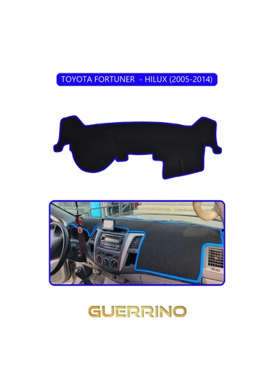 Toyota Fortuner - Hılux 2005-2014torpido Koruma Halısı Mavi Kenar