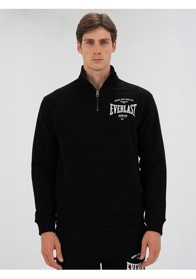 Everlast Bronx Nyc Half Zip Regular Siyah Erkek Sweatshirt Siyah
