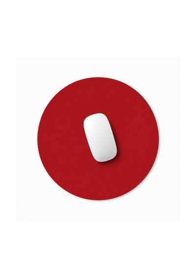 Microcase Oval Tasarım Bilgisayar Laptop Deri Mouse Pad Al5590 Kırmızı