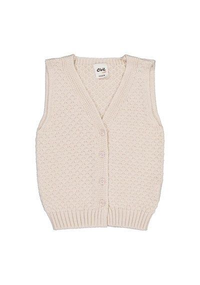 Civil Baby Baklava Desen 6-18 Ay Yelek - Bej Taş Rengi
