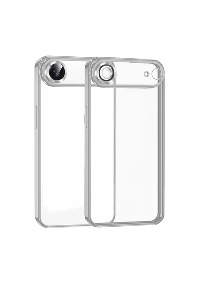 Apple İphone 17 Air Uyumlu Lensli Silikon - Gümüş