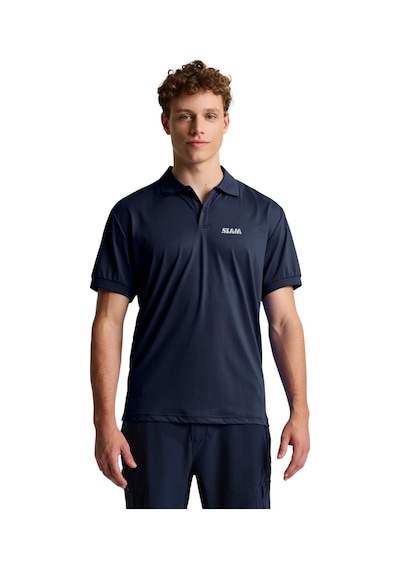 Slam Slam Tech Pique Polo Evo Erkek Mavi Tişört W13 Lacivert