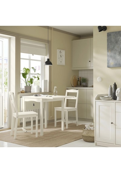 Ikea Beyaz Şık Yemek Masası - Katlanır Mutfak Masası