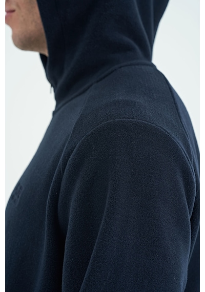 Tommy Life Hektor Lacivert Kapüşonlu Polar Erkek Eşofman Takım - 85227 Lacivert