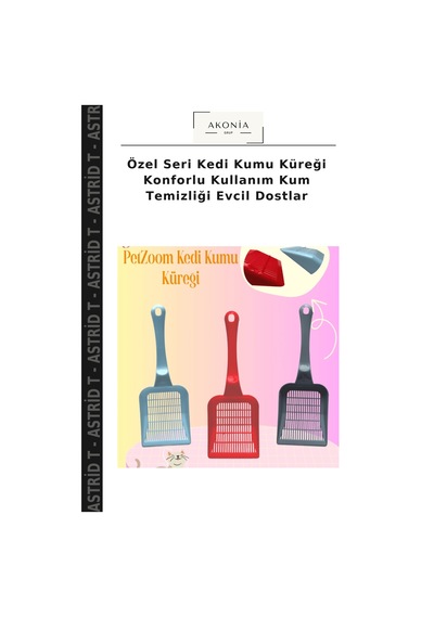 Özel Seri Kedi Kumu Küreği Konforlu Kullanım Kum Temizliği Evcil Dostlar