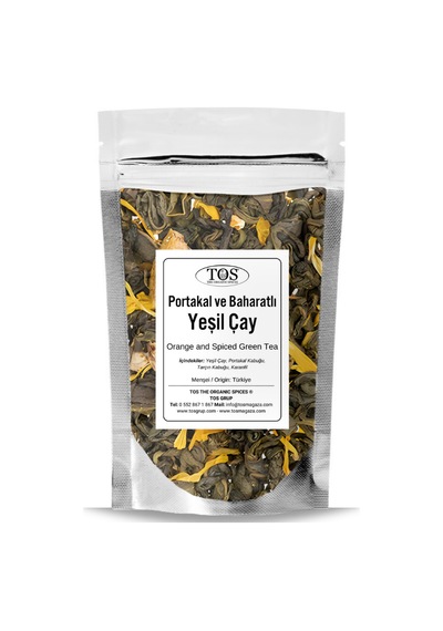 Tos The Organic Spices Portakallı Baharatlı Yeşil Çay 100 G