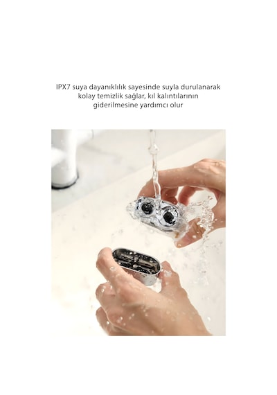 Jx-08 Taşınabilir Şarjlı Suya Dayanıklı Tıraş Makinesi Manyetik Çift Başlık, Ipx7