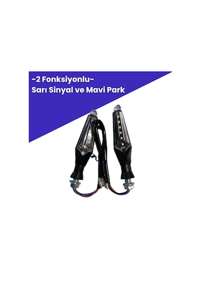 Monero Kl022 Üniversal Led Sinyal Takımı Sarı Sinyal Ve Mavi Park Lst7