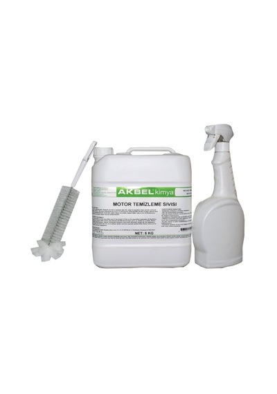 Akbel Motor Temizleme Sıvısı 5 Kg 1/3 + Temizleme Fırçası+Sprey