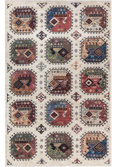 Valencıa-1509 Kaymaz Taban Dekoratif Modern Yıkanabilir Kolay Temizlenen Salon Balkon Mutfak Halısı Kilim Yolluk