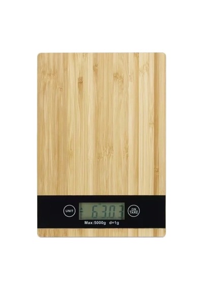 Bambu Desenli Dijital Mutfak Tartısı 5kg Hassas Ölçüm Renkli