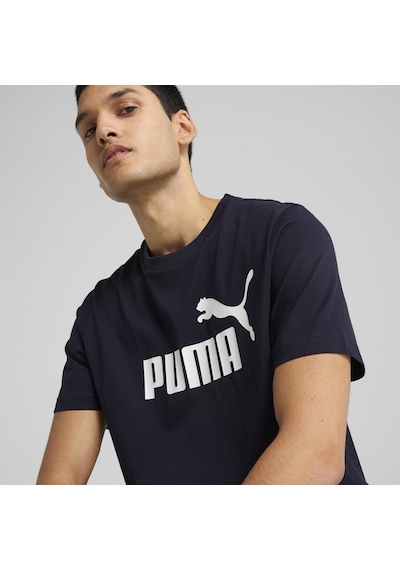 Puma Ess No. 1 Logo Tee Erkek Yetişkin T-shirt Lacivert