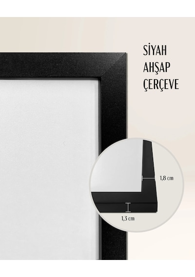 Tablo Ahşap Çerçeveli Tablo Çerçeveli Poster Gingko Biloba Tek Yapraklı , Çiçek Temalı Tablo