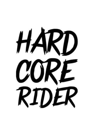 Hard Core Rider Araç, Araba, Oto, Motorsiklet, Kask, Laptop, Cam Sticker 14x18 Cm Genel