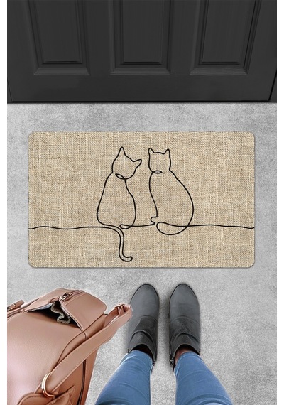 Evaşk Kapı Önü Paspası Vinil Kaymaz Tabanlı 45 X 70 Evaşkdm12117